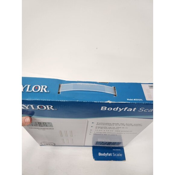 Taylor 5593FC Body Fat Body Water Scale LCD Digital Display 350 lb Capacity NEW - Picture 5 of 8